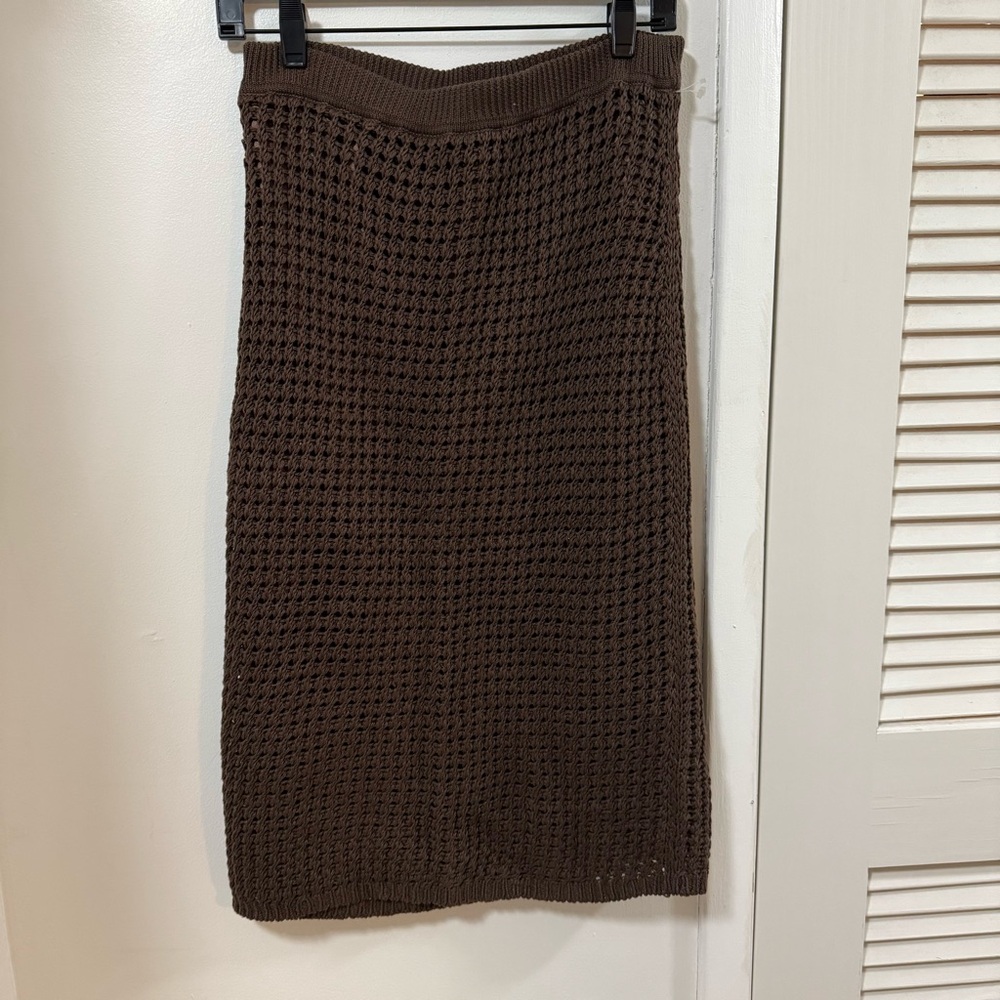 Theory waffle knit midi skirt
